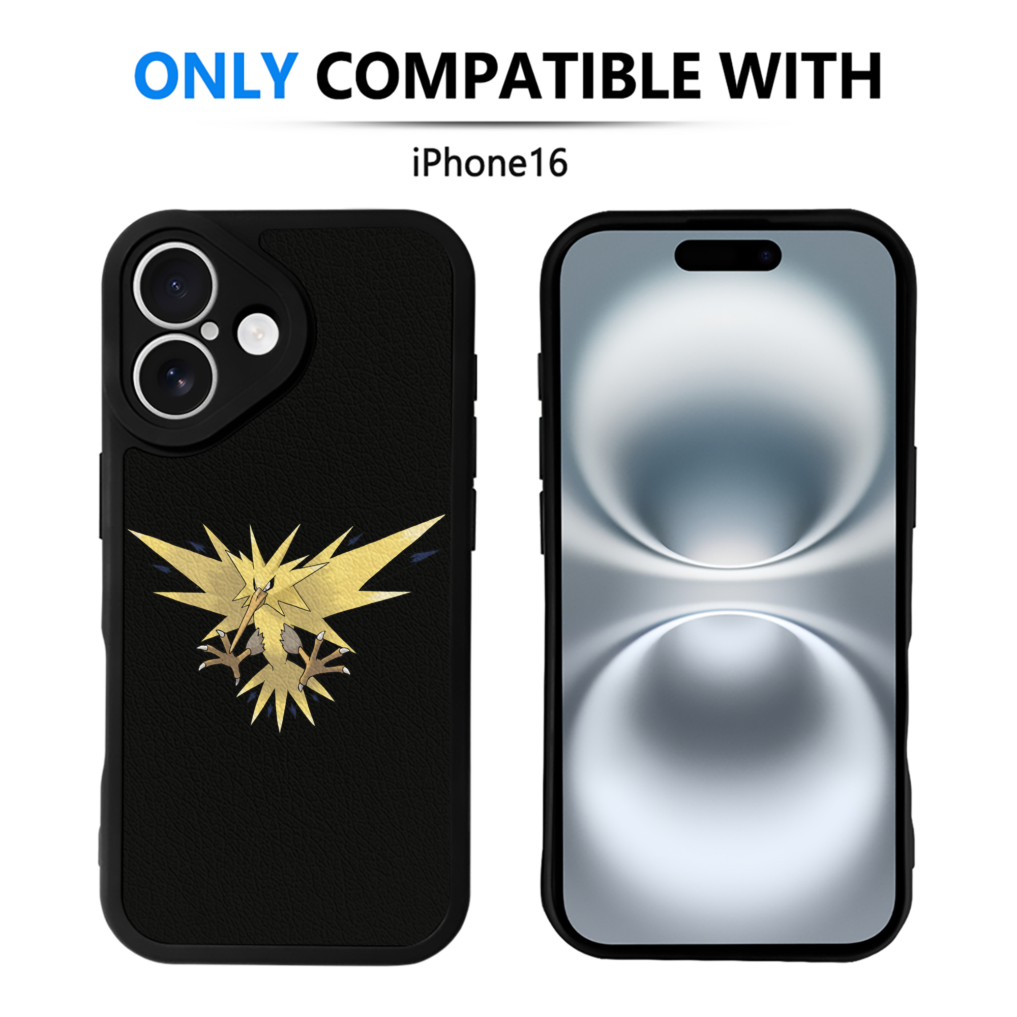 （画像用） ポケットモンスター Pokémon 【iPhone 16シリーズ対応】シリコンスマホケース（レザー調） 材質：シリコン